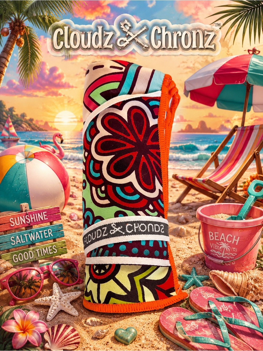 House of clouds, microfiber, beach towel, sand, free. New with tags.
